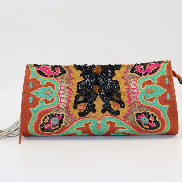 Mary Frances Beaded Embroidered Clutch – Missing Beads, Fair Condition - Picture 2 of 6